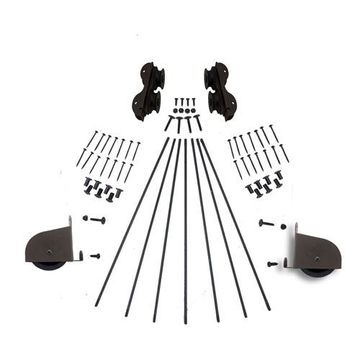 Quiet Glide Contemporary Rolling Library Ladder Hardware Kit - Rollerimage