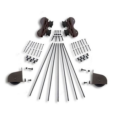 Quiet Glide Contemporary Swivel Rolling Library Ladder Hardware Kitimage