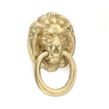 1 5/8  LG LION HEAD PULL BRASSimage