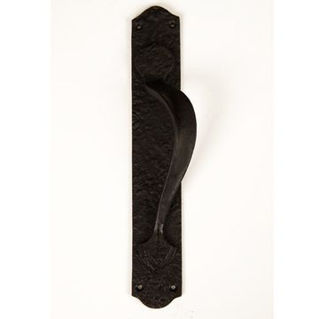 OIL BLK IRON 12 1/2X2 RH PULL HANDLE W/BACKPLATEimage