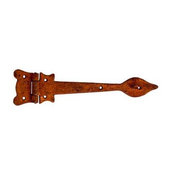 12RUSTED & WAXED SPOON SHAPED IRON STRAP HINGEimage