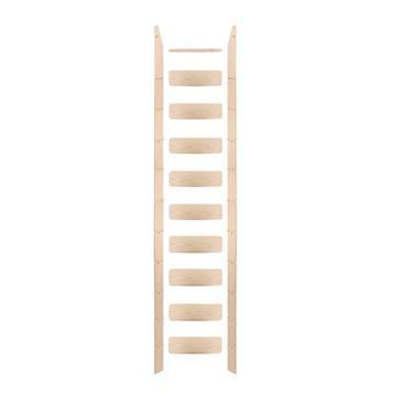 Quiet Glide Library Ladder Unassembled & Unfinishedimage