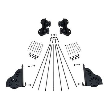 Quiet Glide Braking Rolling 20 Inch Library Ladder Hardware Kitimage