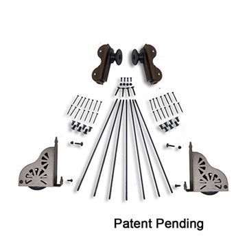 Quiet Glide Braking Rolling Hook 20 Inch Library Ladder Hardware Kitimage