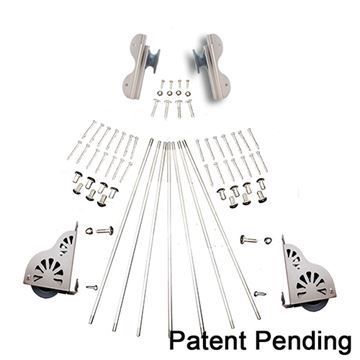 Quiet Glide Braking Rolling Hook 20 Inch Library Ladder Hardware Kitimage