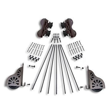 Quiet Glide Braking Swivel Rolling 20 Inch Library Ladder Hardware Kitimage