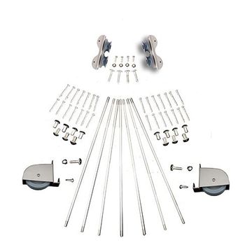 Quiet Glide Contemporary Rolling 20 Inch Library Ladder Hardware Kitimage