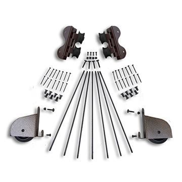 Quiet Glide Modern Swivel Rolling 20 Inch Library Ladder Hardware Kitimage