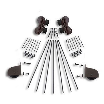 Quiet Glide Modern Swivel Rolling 20 Inch Library Ladder Hardware Kitimage