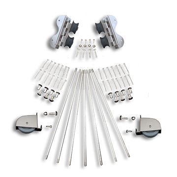 Quiet Glide Modern Swivel Rolling 20 Inch Library Ladder Hardware Kitimage