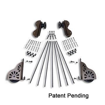 Quiet Glide Rolling Hook Library Ladder Hardware Kit - 20 Inch Ladderimage