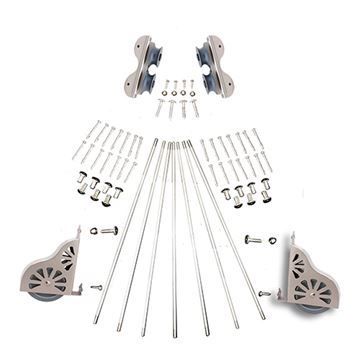 Quiet Glide Rolling Library Ladder Hardware Kit For 20 Inch Ladderimage