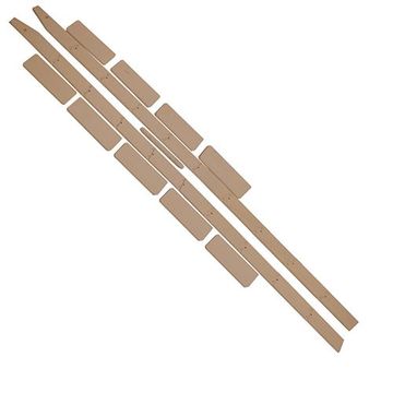 Quiet Glide Wide Library Ladder Unassembled & Unfinished - 20 Inchimage