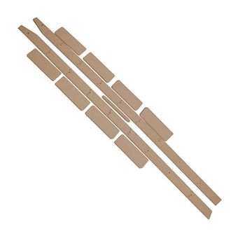 Quiet Glide Wide Library Ladder Unassembled & Unfinished - 20 Inchimage