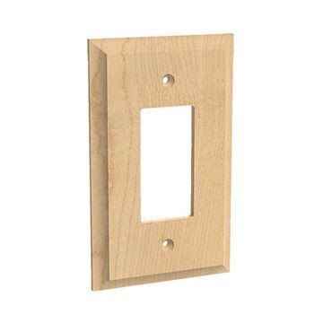 Designs of Distinction Levington Single Rocker Wood Switchplateimage