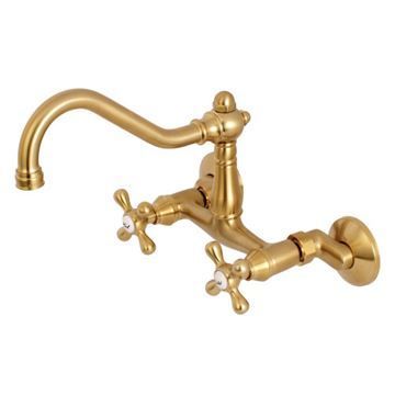 Restorers Wall Mount Adjustable Center Kitchen Faucetimage