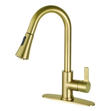 Gourmetier Continental Single Lever Pull Down Kitchen Faucetimage