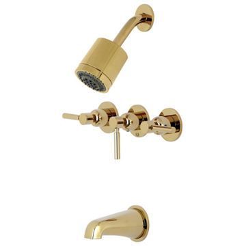 Restorers Concord 3-Handle Tub & Shower Faucet - Metal Leverimage