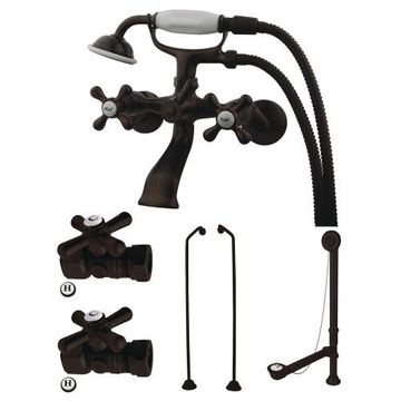 Restorers Vintage Wall Mount Tub Faucet Package - Metal Crossimage