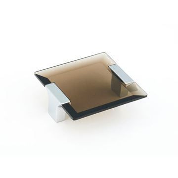Schaub Positano Chrome Smoke Cabinet Pullimage