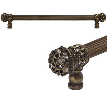 Carpe Diem Juliane Grace Reeded Crystal Pull - Small Finialimage