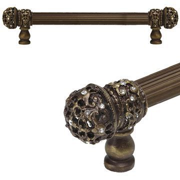 Carpe Diem Juliane Grace Reeded Crystal Pull - Small Finialimage