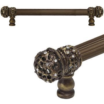Carpe Diem Juliane Grace Reeded Crystal Pull - Small Finialimage