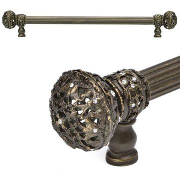 Carpe Diem Juliane Grace Reeded Pull with Clear Swarovski Crystalsimage