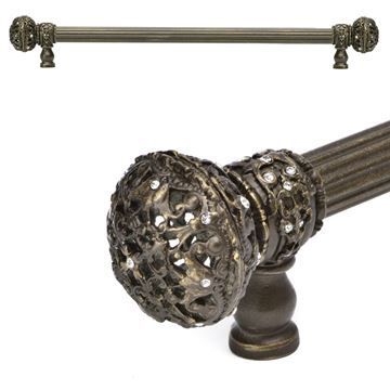 Carpe Diem Juliane Grace Reeded Pull with Clear Swarovski Crystalsimage