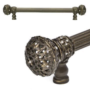 Carpe Diem Juliane Grace Reeded Pull with Clear Swarovski Crystalsimage