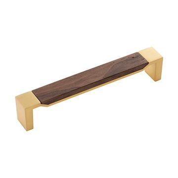 Belwith-Keeler Fuse Walnut & Brass Square Pullimage
