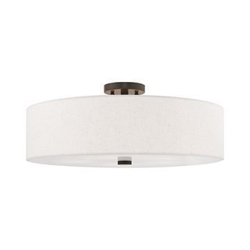 Livex Lighting Meridian Oatmeal Ceiling Lightimage