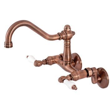 Restorers Wall Mount Adjustable Center Kitchen Faucetimage