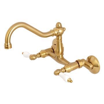 Restorers Wall Mount Adjustable Center Kitchen Faucetimage