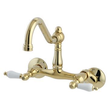 Restorers Wall Mount Adjustable Center Kitchen Faucetimage