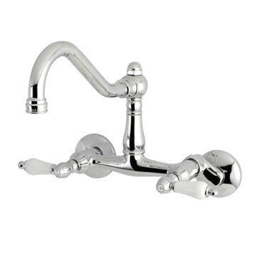 Restorers Wall Mount Adjustable Center Kitchen Faucetimage