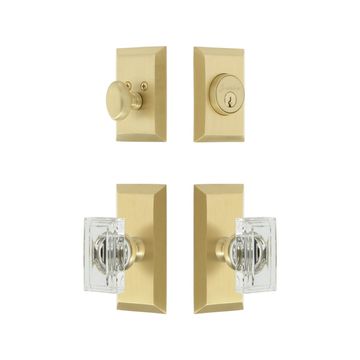 Grandeur Fifth Avenue Concealed Screw Entry Set - Carre Crystalimage