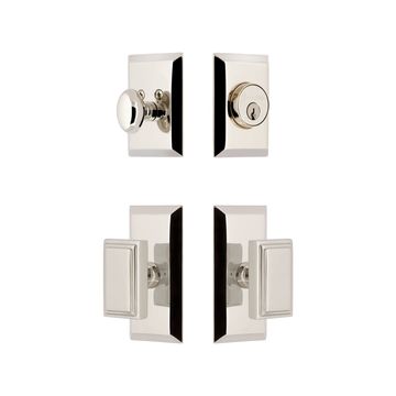 Grandeur Fifth Avenue Concealed Screw Entry Set - Carre Knobimage