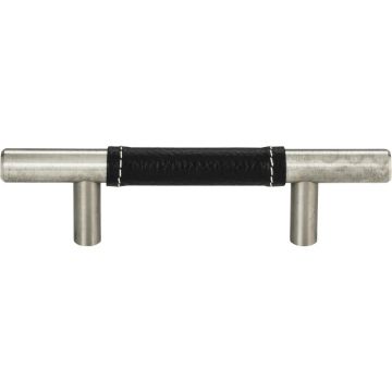 Atlas Homewares Zanzibar Black Leather Cabinet Pullimage