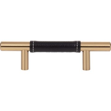 Atlas Homewares Zanzibar Black Leather Cabinet Pullimage