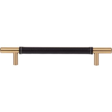 Atlas Homewares Zanzibar Black Leather Cabinet Pullimage
