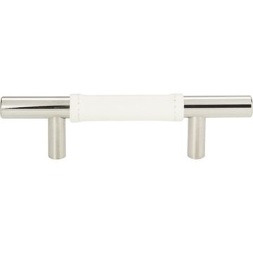 Atlas Homewares Zanzibar White Leather Cabinet Pullimage