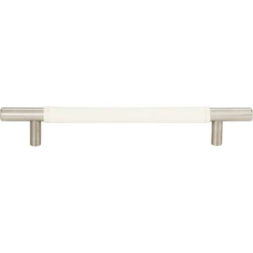 Atlas Homewares Zanzibar White Leather Cabinet Pullimage