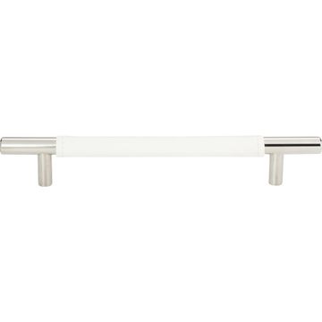 Atlas Homewares Zanzibar White Leather Cabinet Pullimage