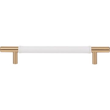 Atlas Homewares Zanzibar White Leather Cabinet Pullimage