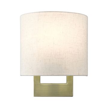 Livex Lighting Petite ADA Wall Sconce - Oatmeal Shadeimage