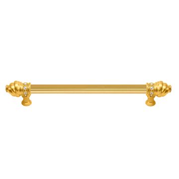 Carpe Diem Cache Reeded Pull with Clear Swarovski Crystalsimage