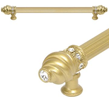 Carpe Diem Cache Reeded Pull with Clear Swarovski Crystalsimage