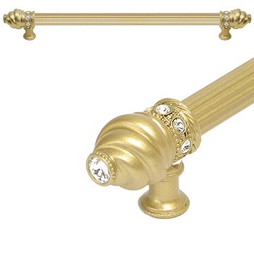 Carpe Diem Cache Reeded Pull with Clear Swarovski Crystalsimage