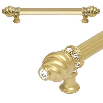 Carpe Diem Cache Reeded Pull with Clear Swarovski Crystalsimage